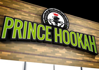 prince hookah lounge channel letter signs in chicago