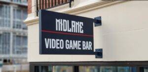 Midlane Video Game Bar Signage