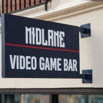 Midlane Video Game Bar Signage